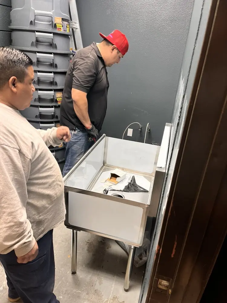 Commercial plumbing and sink installation in Nebo